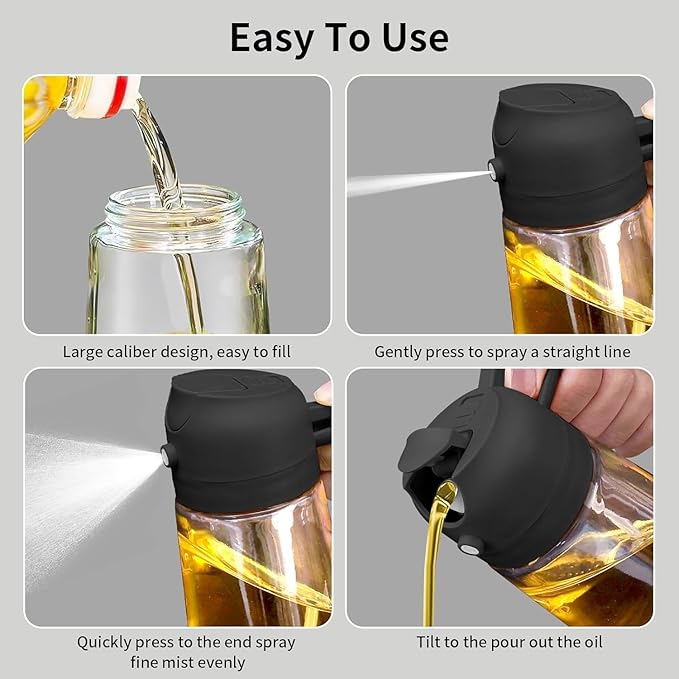 Oil Sprayer and Dispenser Bottle