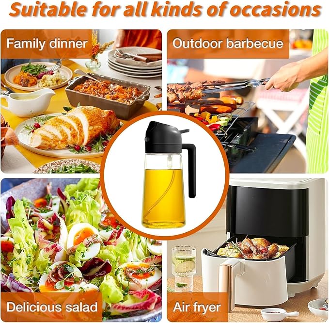 Oil Sprayer and Dispenser Bottle