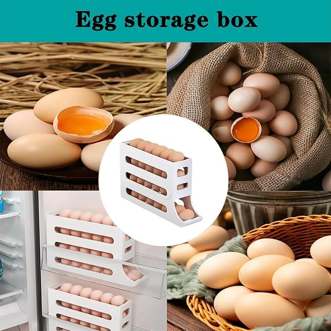 Automatic Rolling Egg Dispenser for Refrigerator